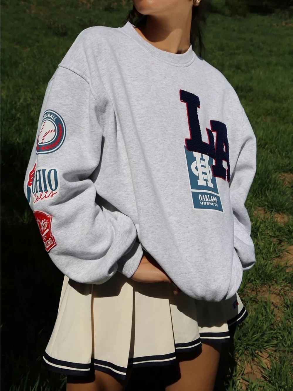 Urban Outfitters LA Patch Crew Neck Sweatshirt
